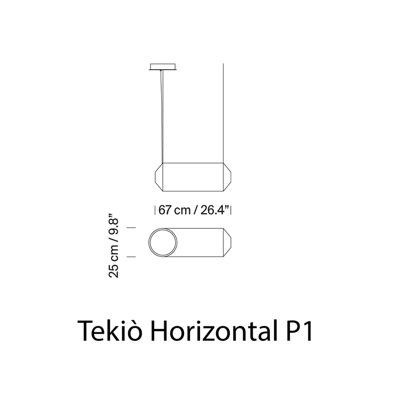 Santa & Cole TEKIO HORIZONTAL pakabinamas šviestuvas