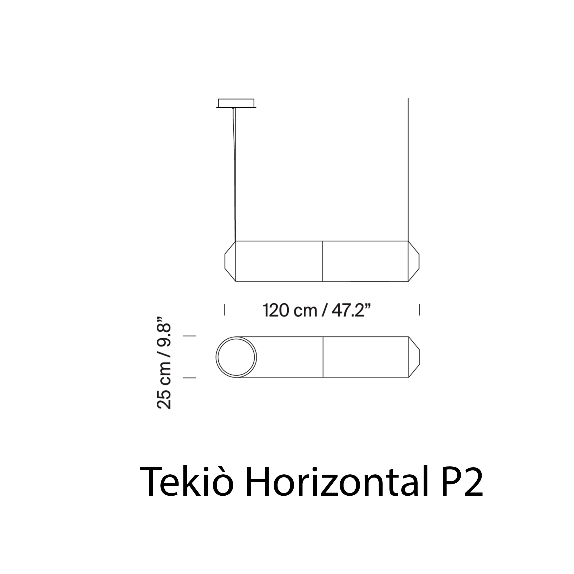 Santa & Cole TEKIO HORIZONTAL pakabinamas šviestuvas
