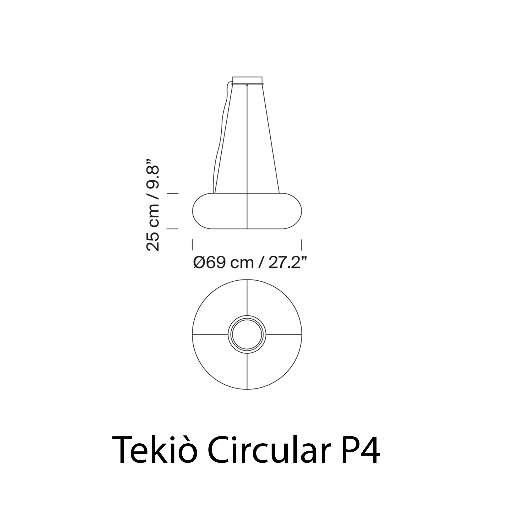 Santa & Cole TEKIO CIRCULAR pakabinamas šviestuvas