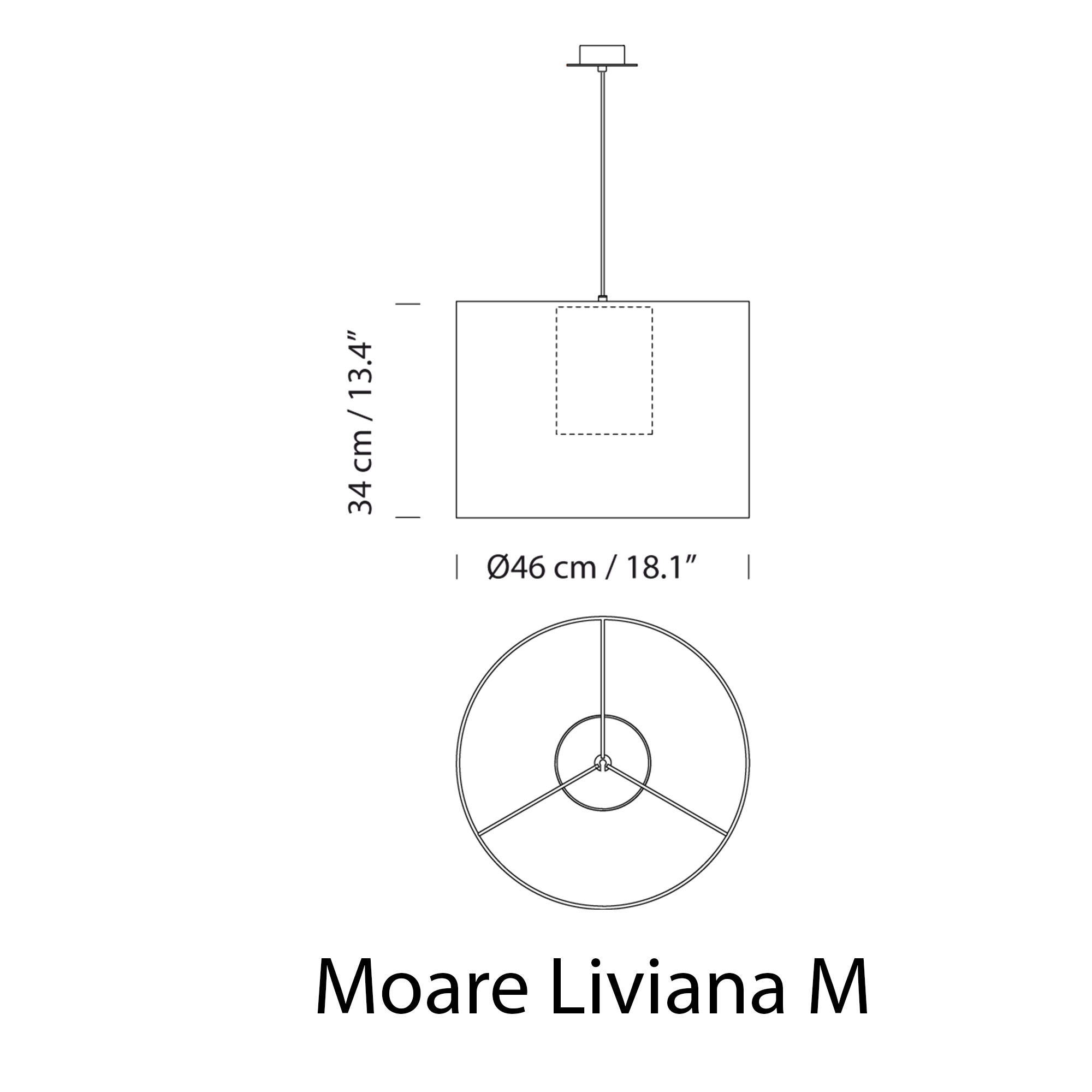 Santa & Cole MOARE LIVIANA pakabinamas šviestuvas
