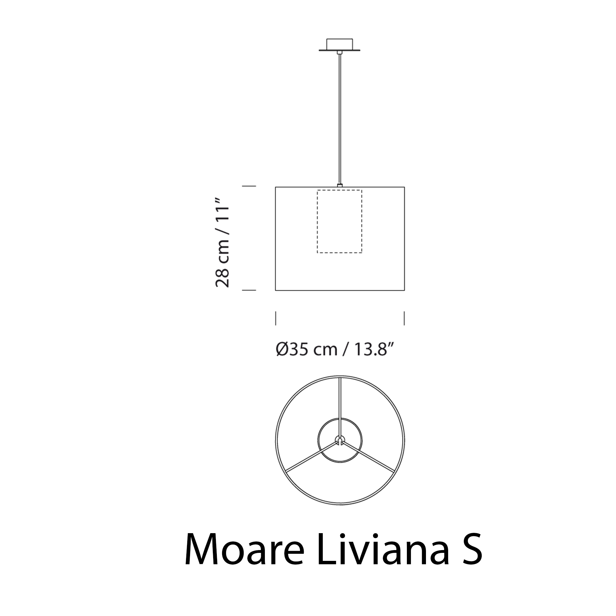 Santa & Cole MOARE LIVIANA pakabinamas šviestuvas