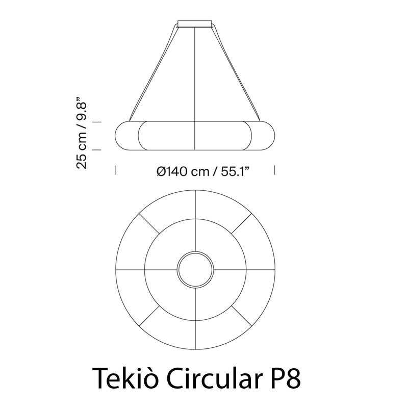 Santa & Cole TEKIO CIRCULAR pakabinamas šviestuvas