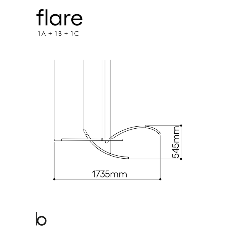 Bomma Flare pakabinamų šviestuvų instaliacija