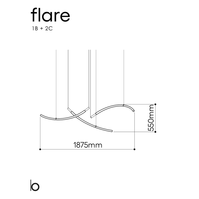 Bomma Flare pakabinamų šviestuvų instaliacija