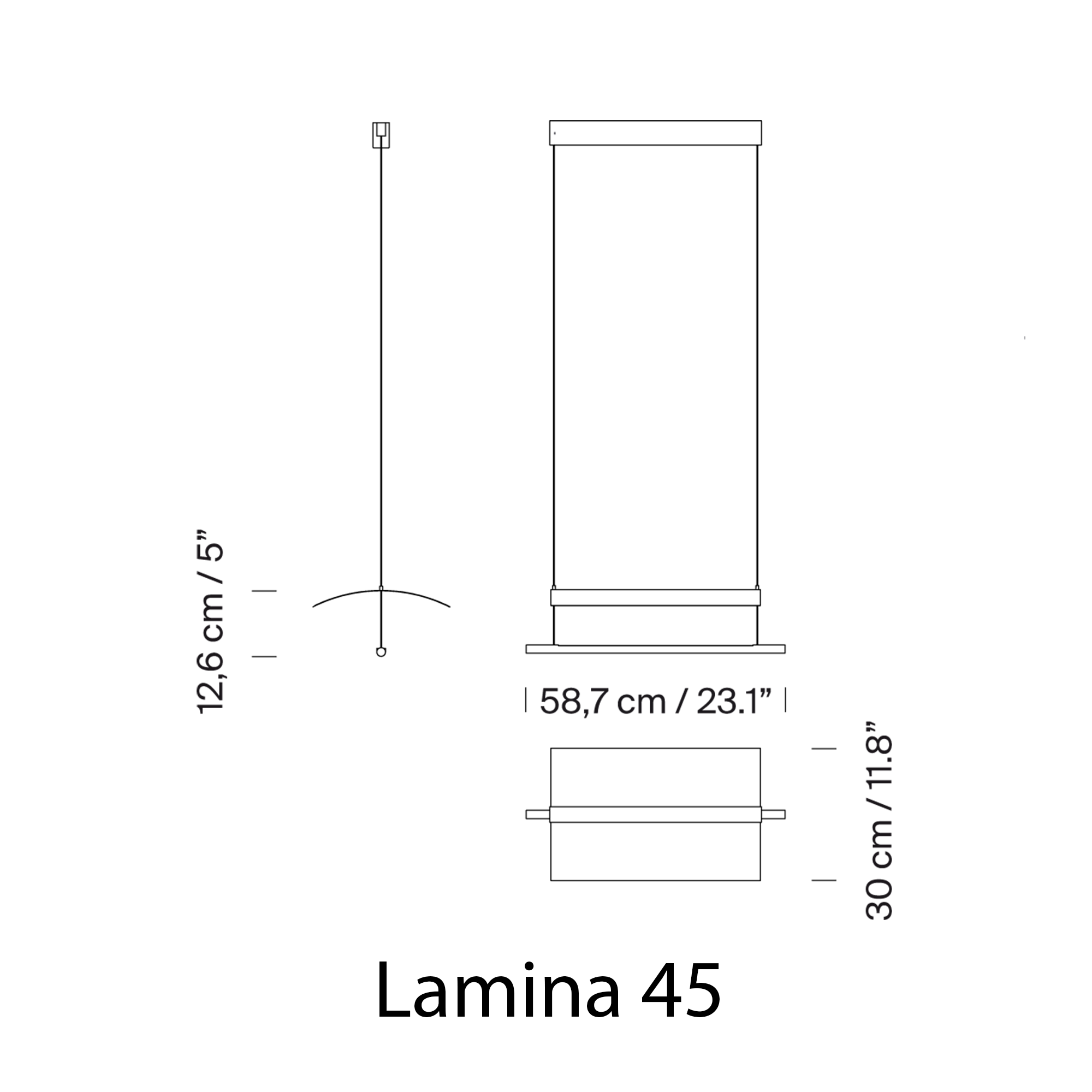 Santa & Cole LAMINA 45 / 85 pakabinamas šviestuvas