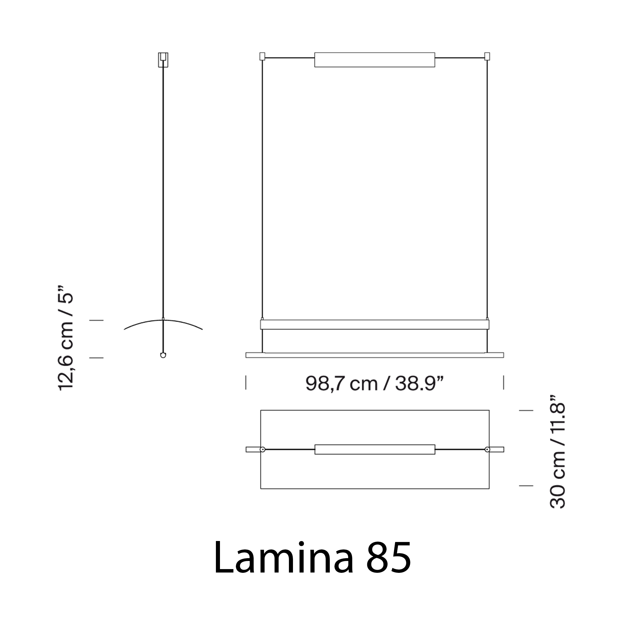 Santa & Cole LAMINA 45 / 85 pakabinamas šviestuvas