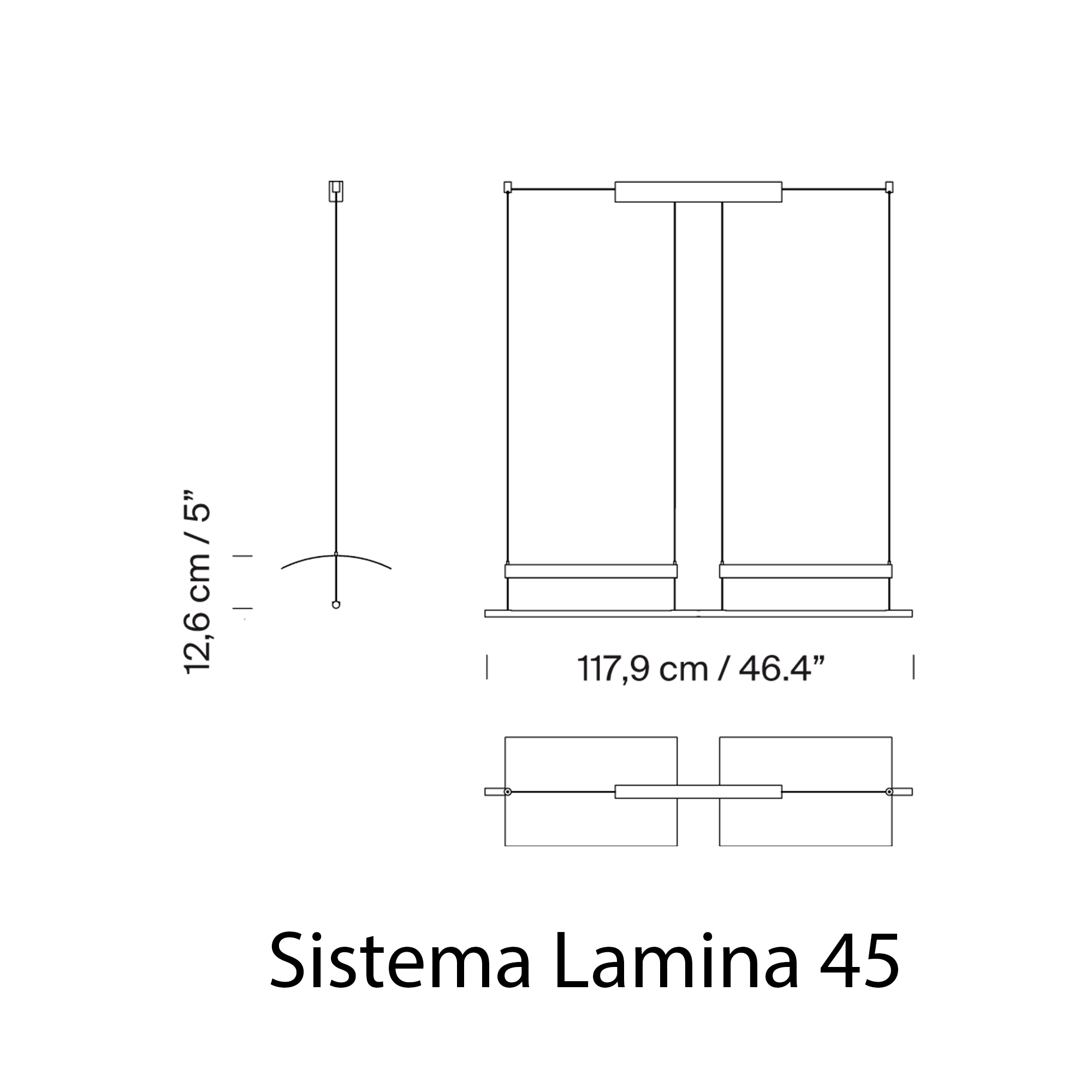 Santa & Cole LAMINA 45 / 85 pakabinamas šviestuvas