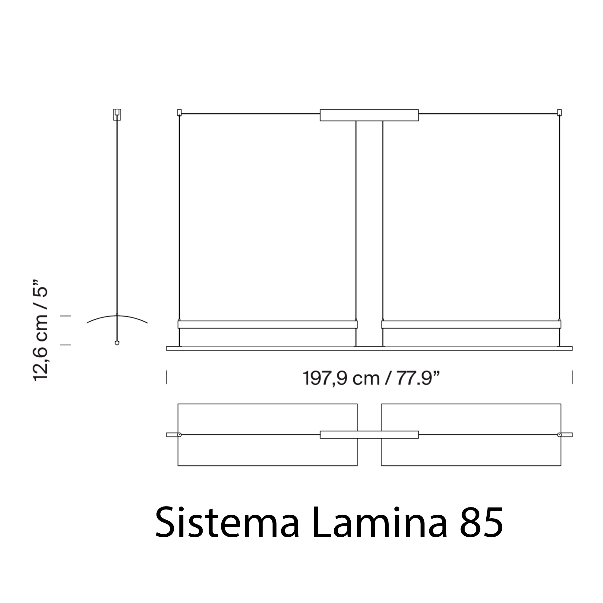 Santa & Cole LAMINA 45 / 85 pakabinamas šviestuvas
