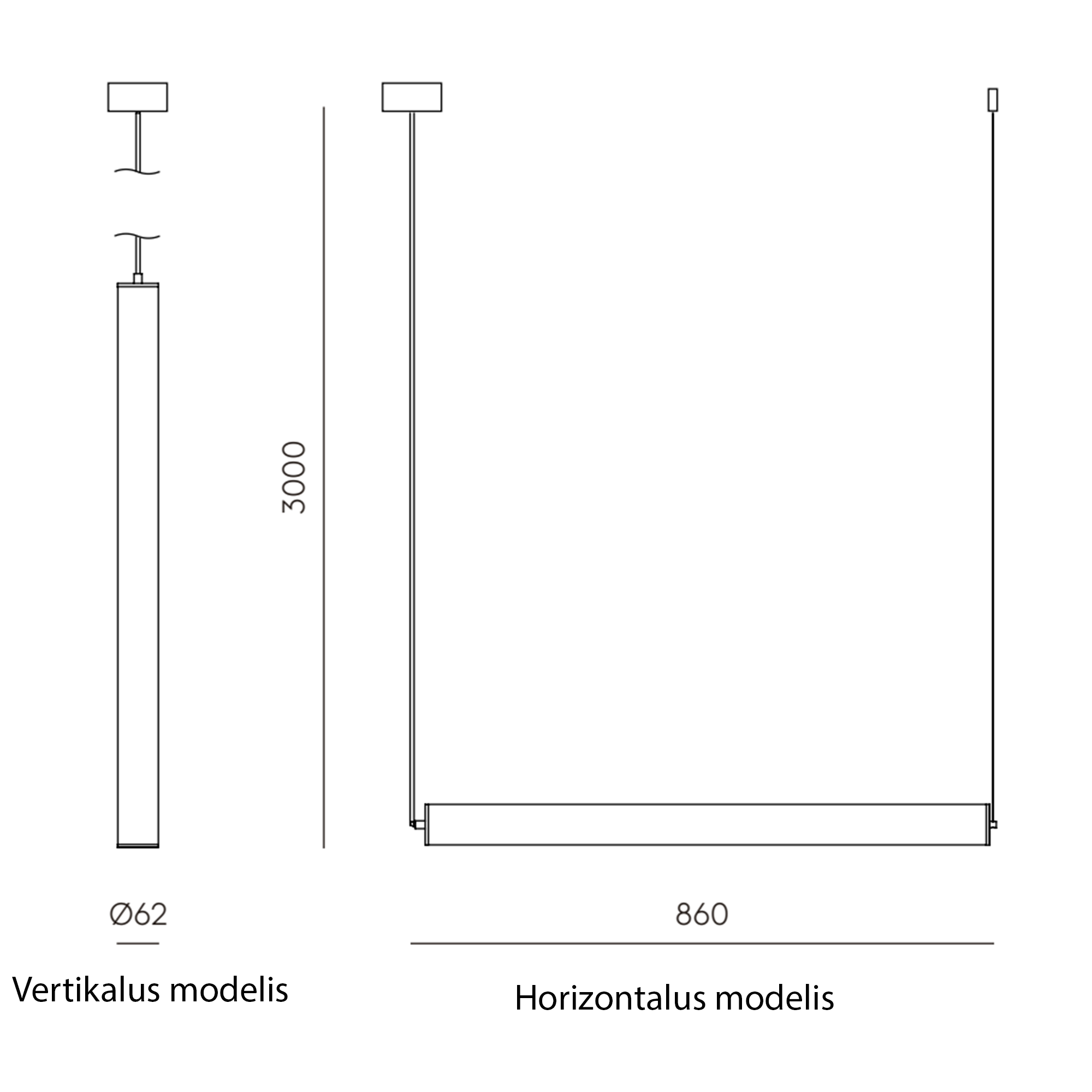 Aromas Del Campo TUBE pakabinamas šviestuvas