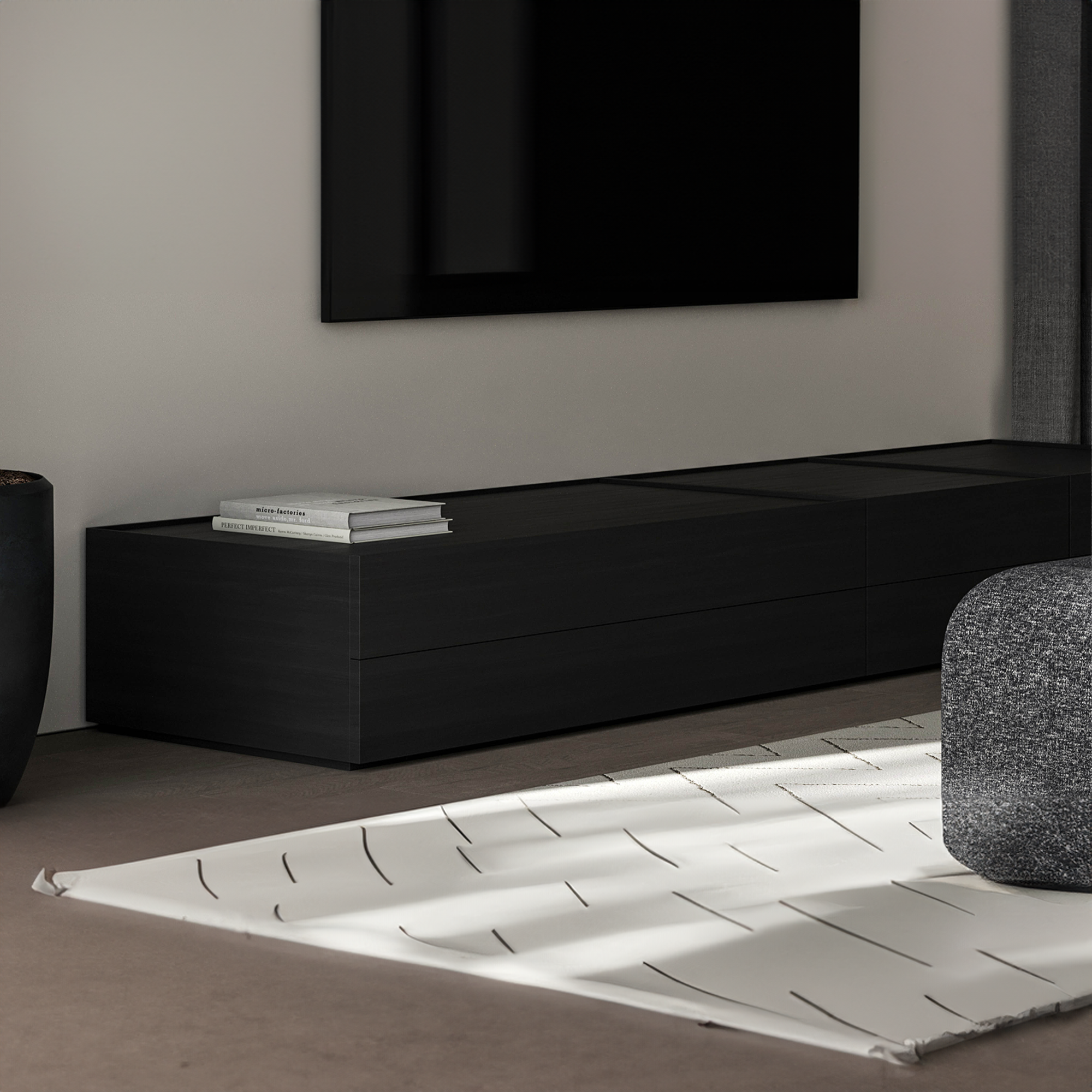 PALO NERO Minimalista bedside table
