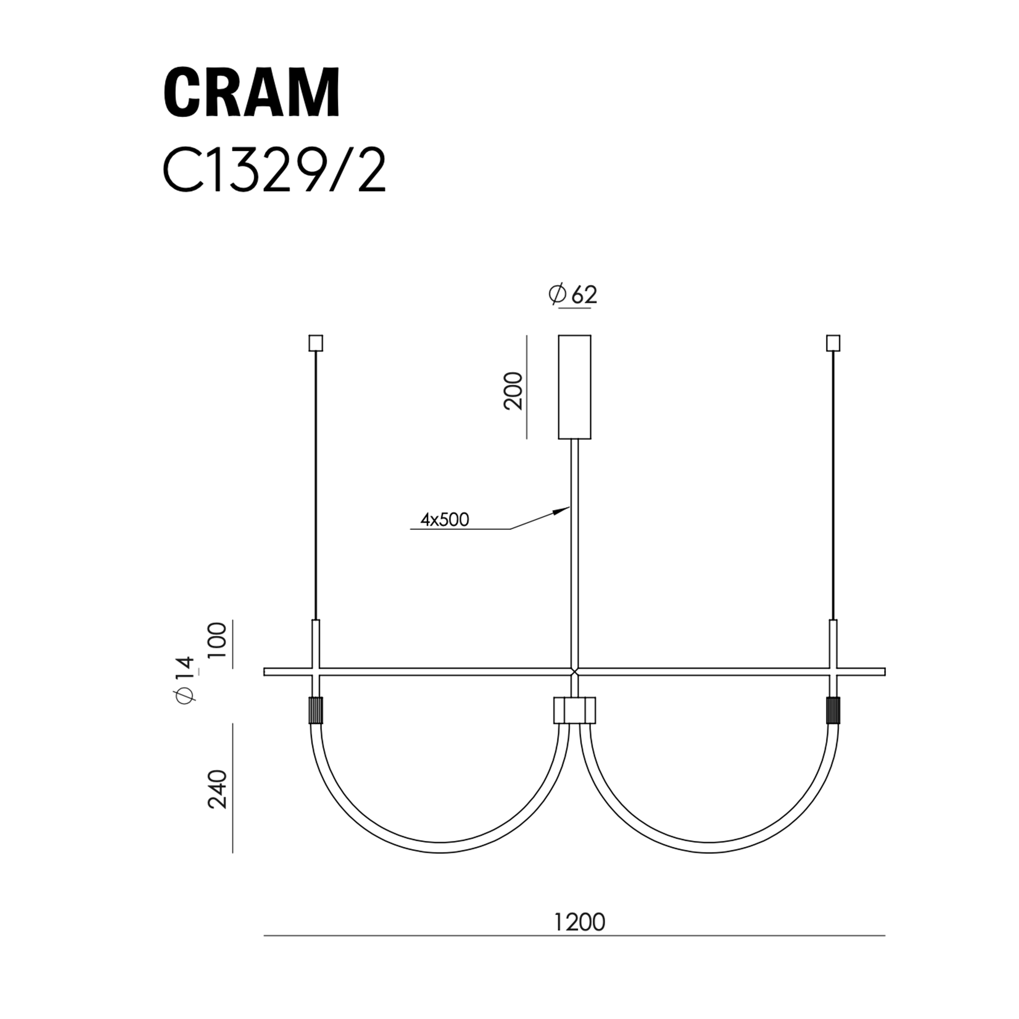 Aromas Del Campo CRAM C1329/2 pakabinamas šviestuvas