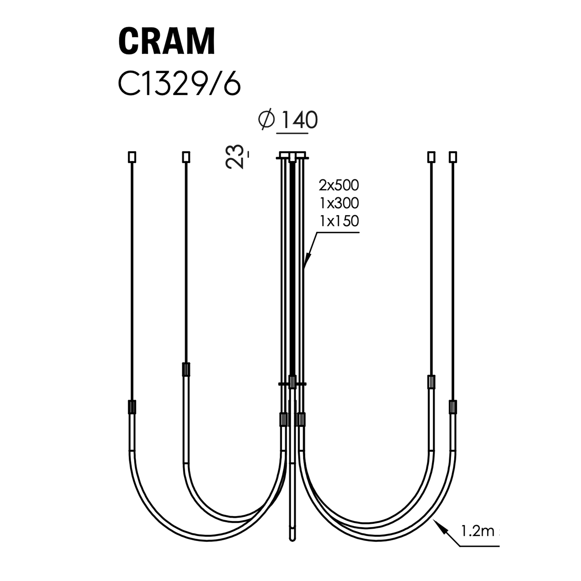 Aromas Del Campo CRAM C1329/6 ismatavimai ir brezinys