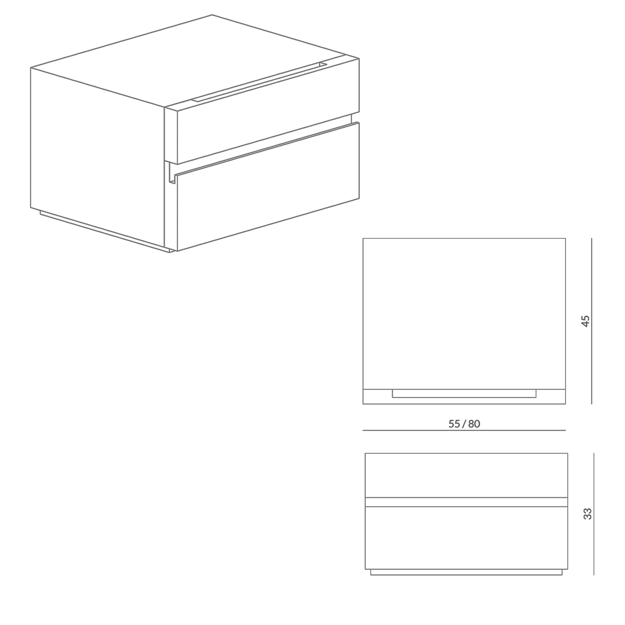 PALO NERO Fusionis bedside table