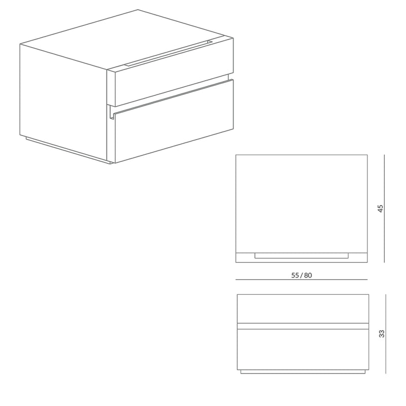 PALO NERO Fusionis bedside table