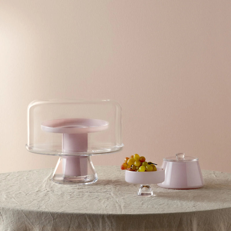 Nude Glass Bloom torto stovas su stikliniu kupolu
