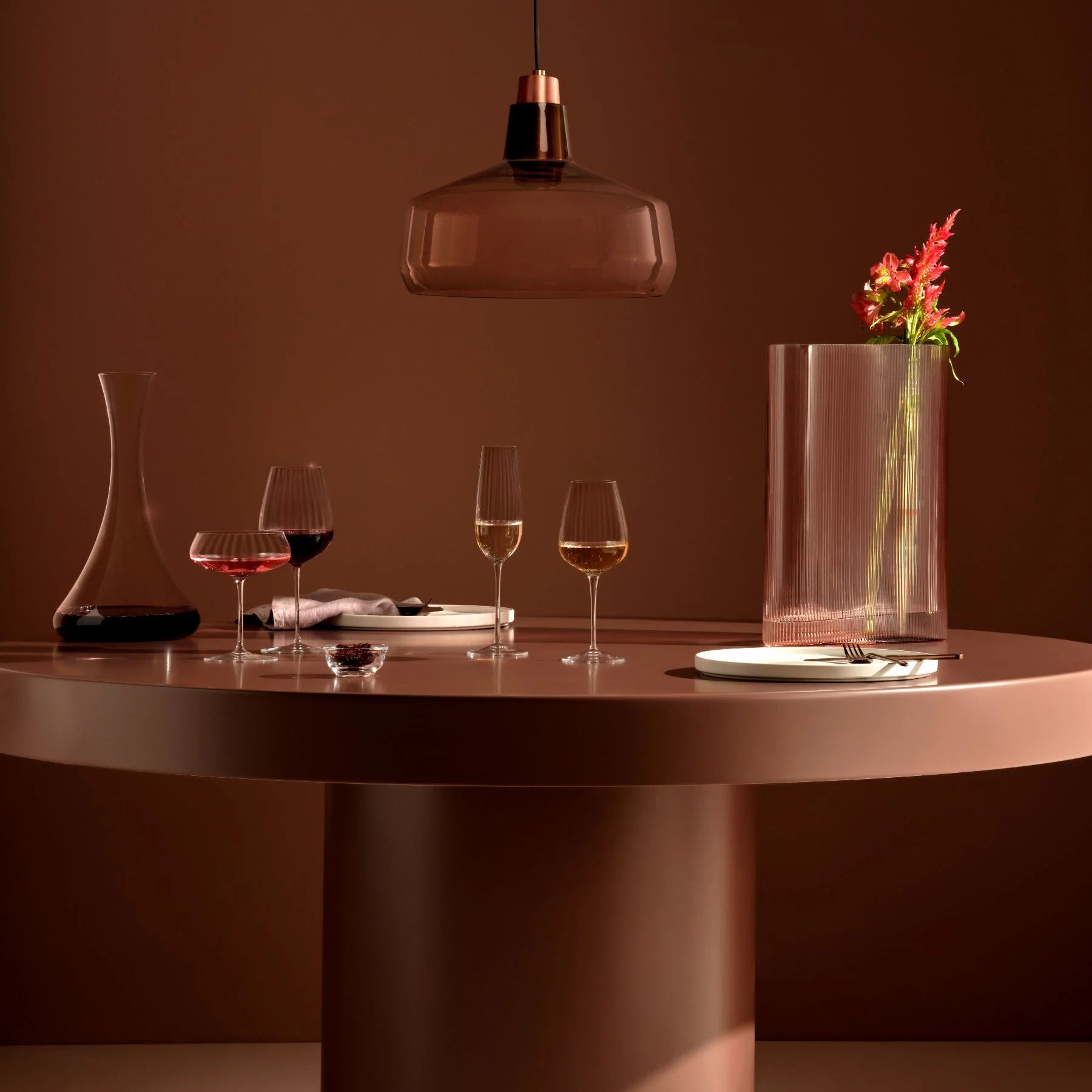 Nude Glass Mist Dusty Rose vaza