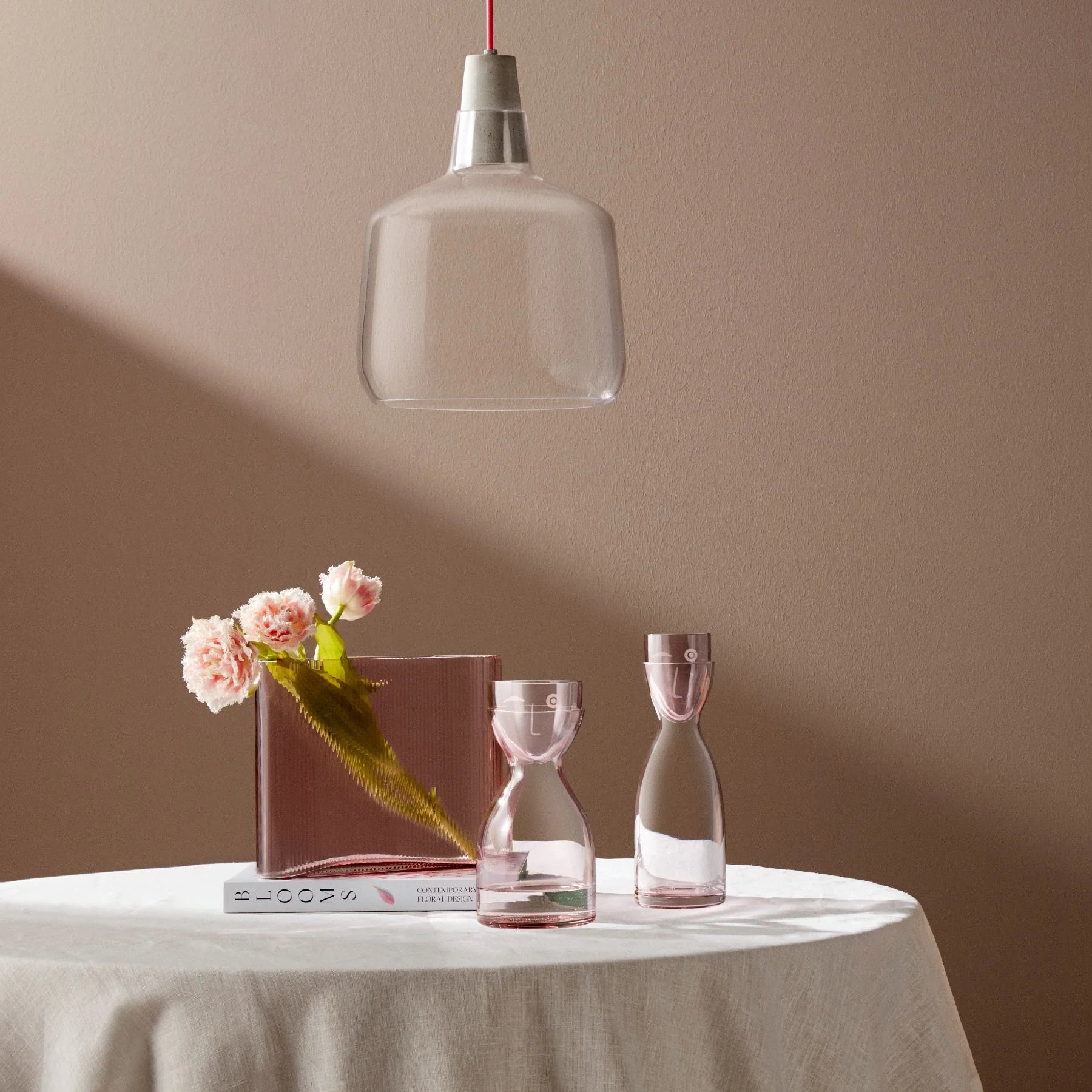 Nude Glass Mist Dusty Rose vaza