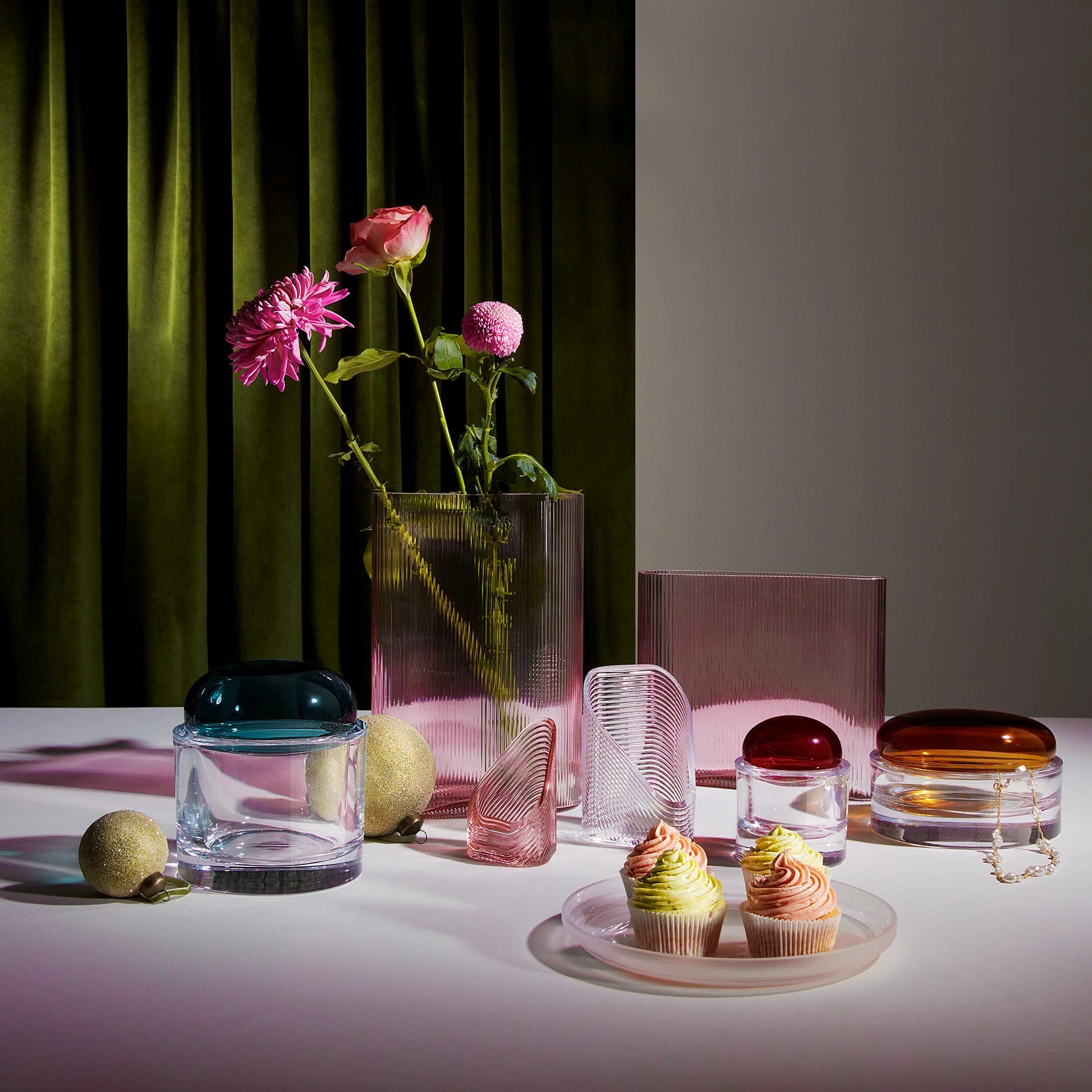 Nude Glass Mist Dusty Rose vaza
