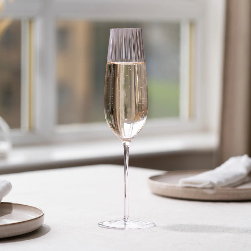 Nude Glass 200 ml Round Up Dusty Rose šampano taurė, 2 vnt.