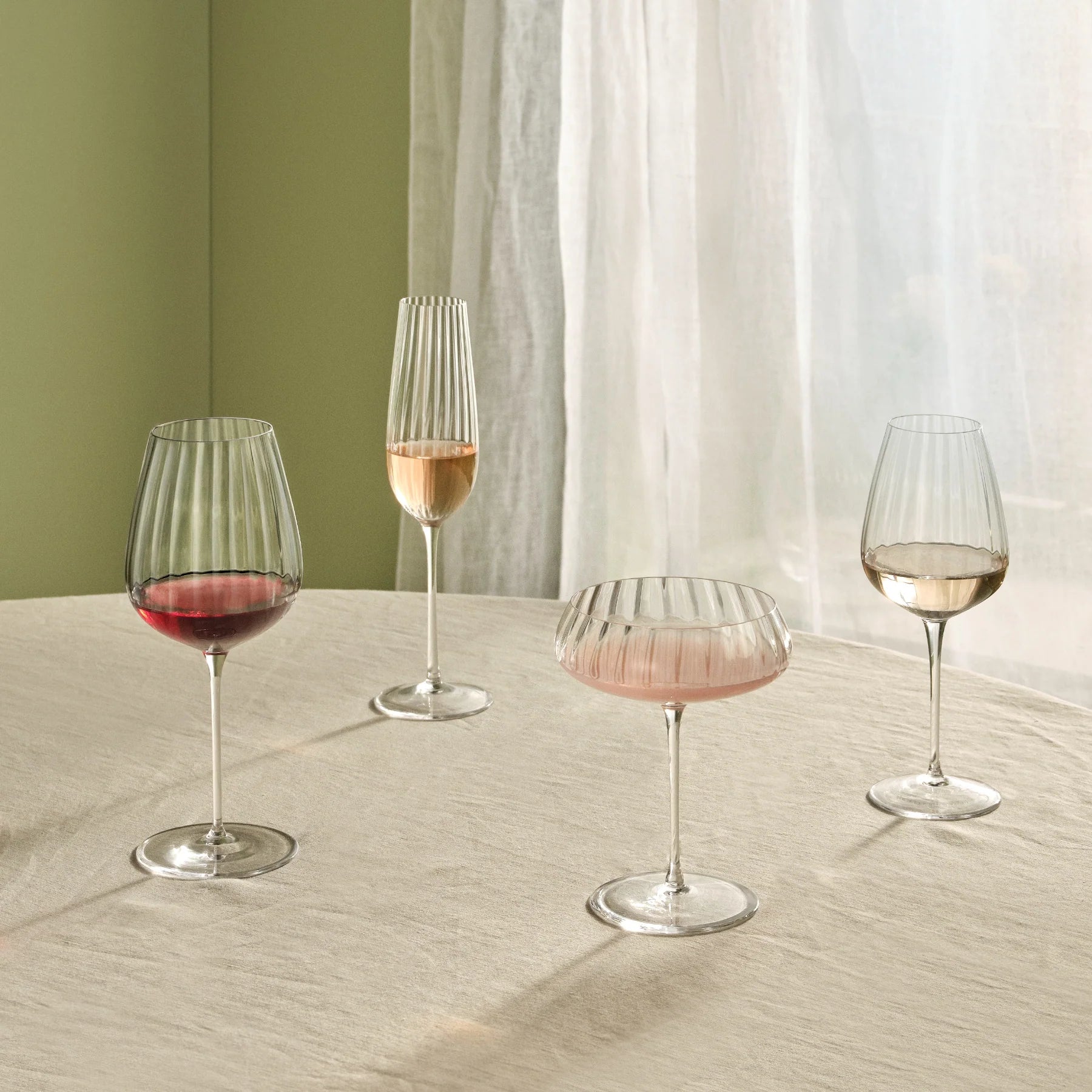 Nude Glass 200 ml Round Up Dusty Rose šampano taurė, 2 vnt.