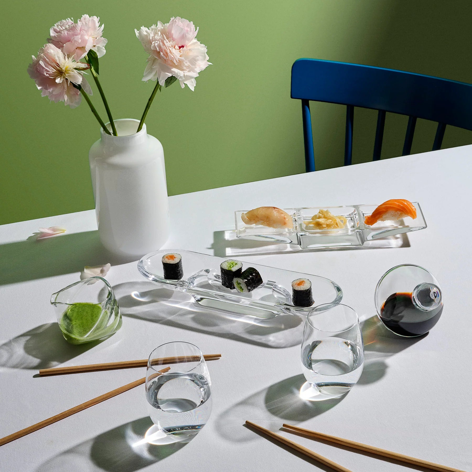 Nude Glass Silhouette Compartment Tray dubuo