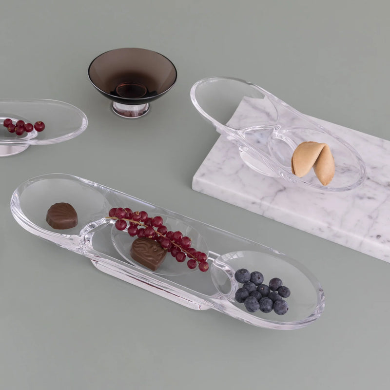 Nude Glass Silhouette Compartment Tray dubuo