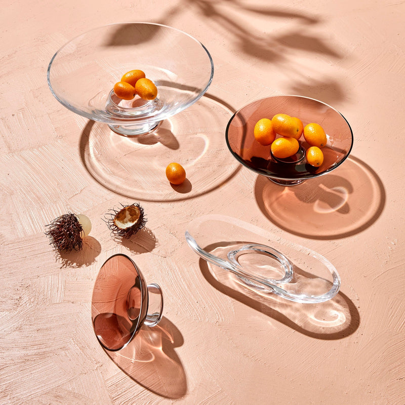 Nude Glass Silhouette Compartment Tray Single dubuo