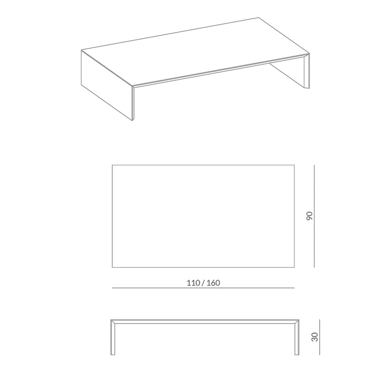 PALO NERO Luminoso coffee table