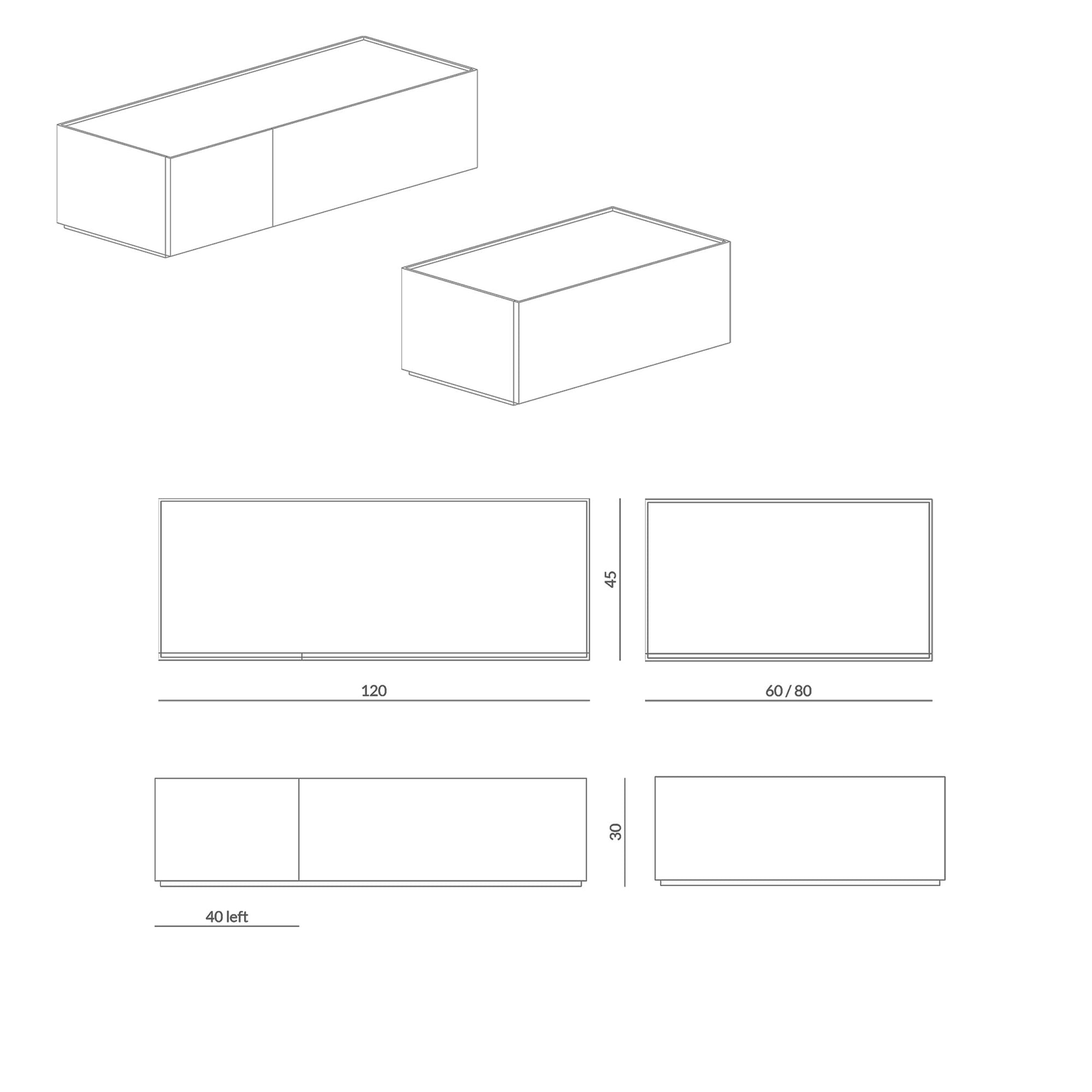 PALO NERO Minimalista bedside table