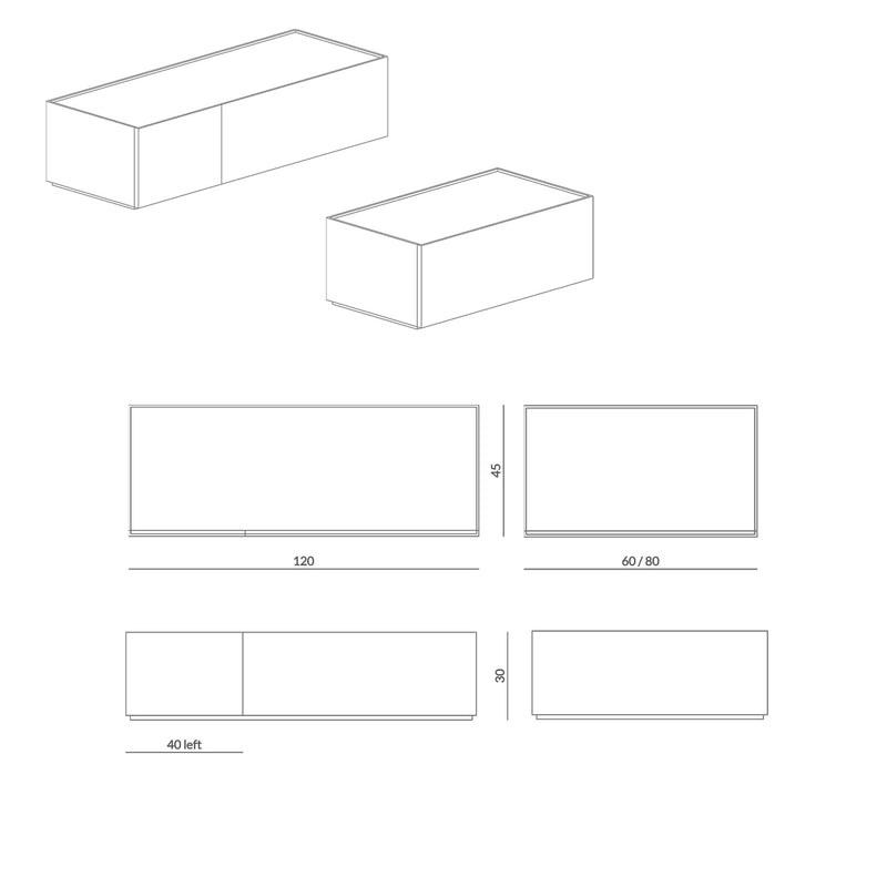 PALO NERO Minimalista bedside table