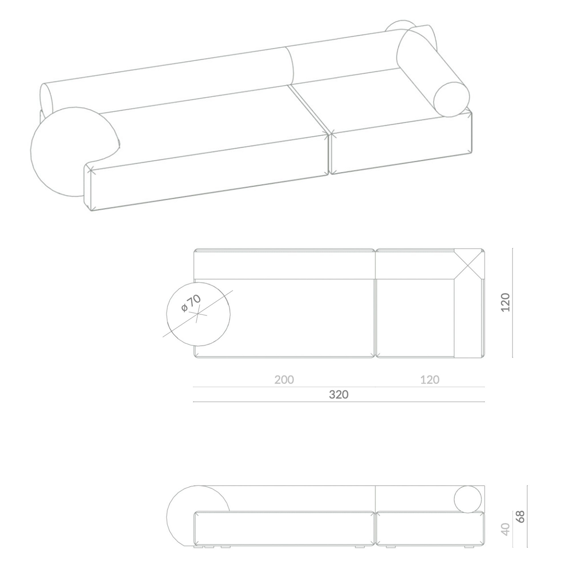PALO NERO Ring sofa