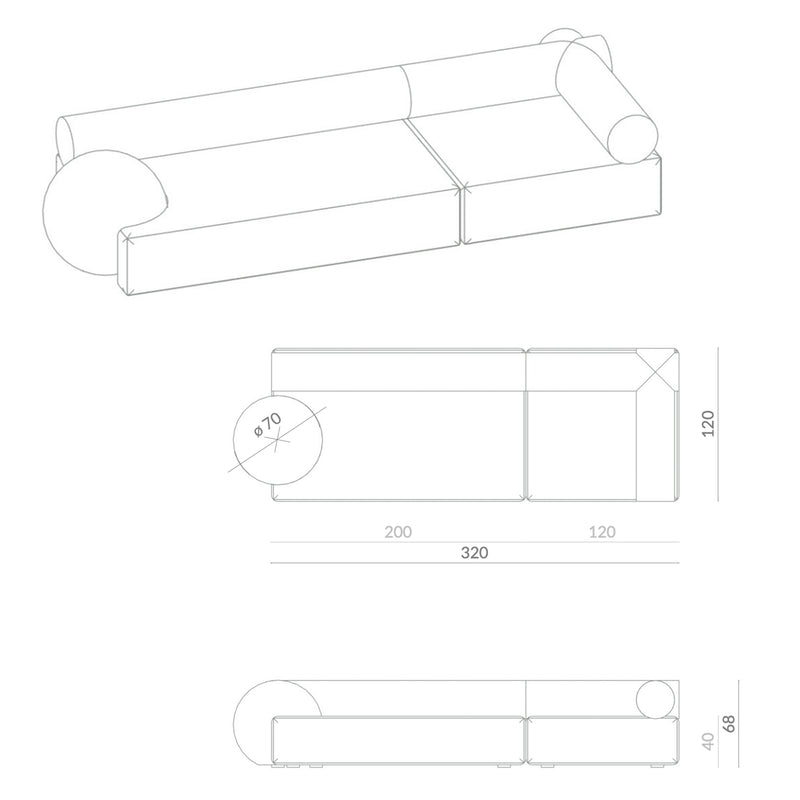 PALO NERO Ring sofa