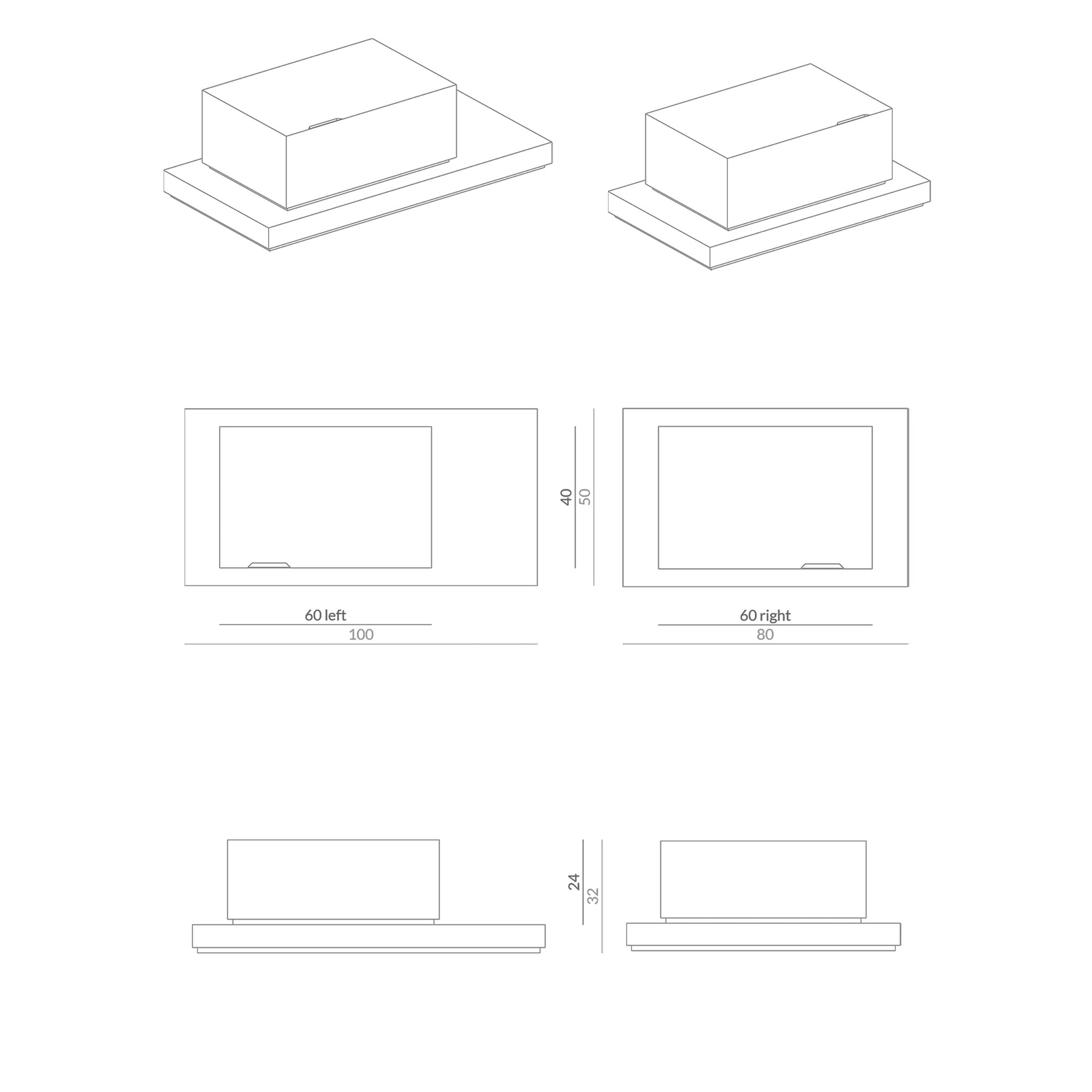 PALO NERO Simmetria bedside table