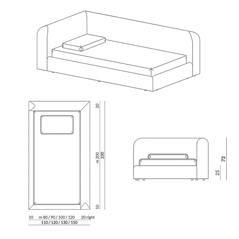 PALO NERO Viva Child bed vaiko lova