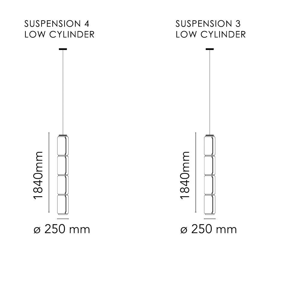 Flos Noctambule Low Cylinder pakabinamas šviestuvas