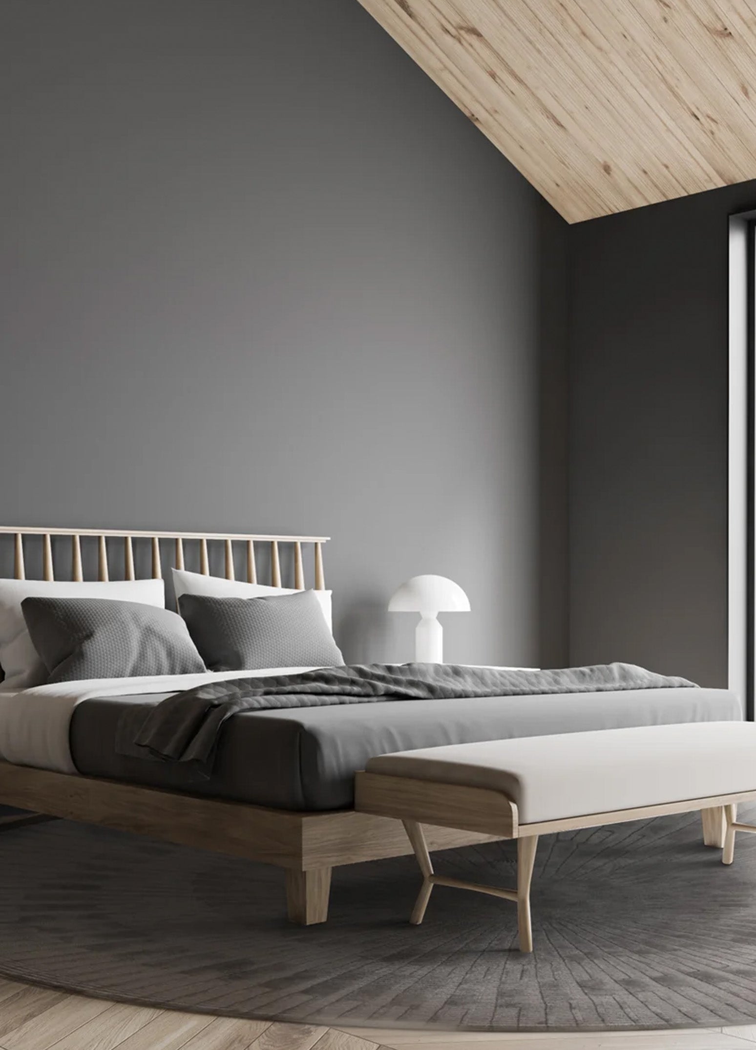 RADIUS GRAY Apvalus kilimas