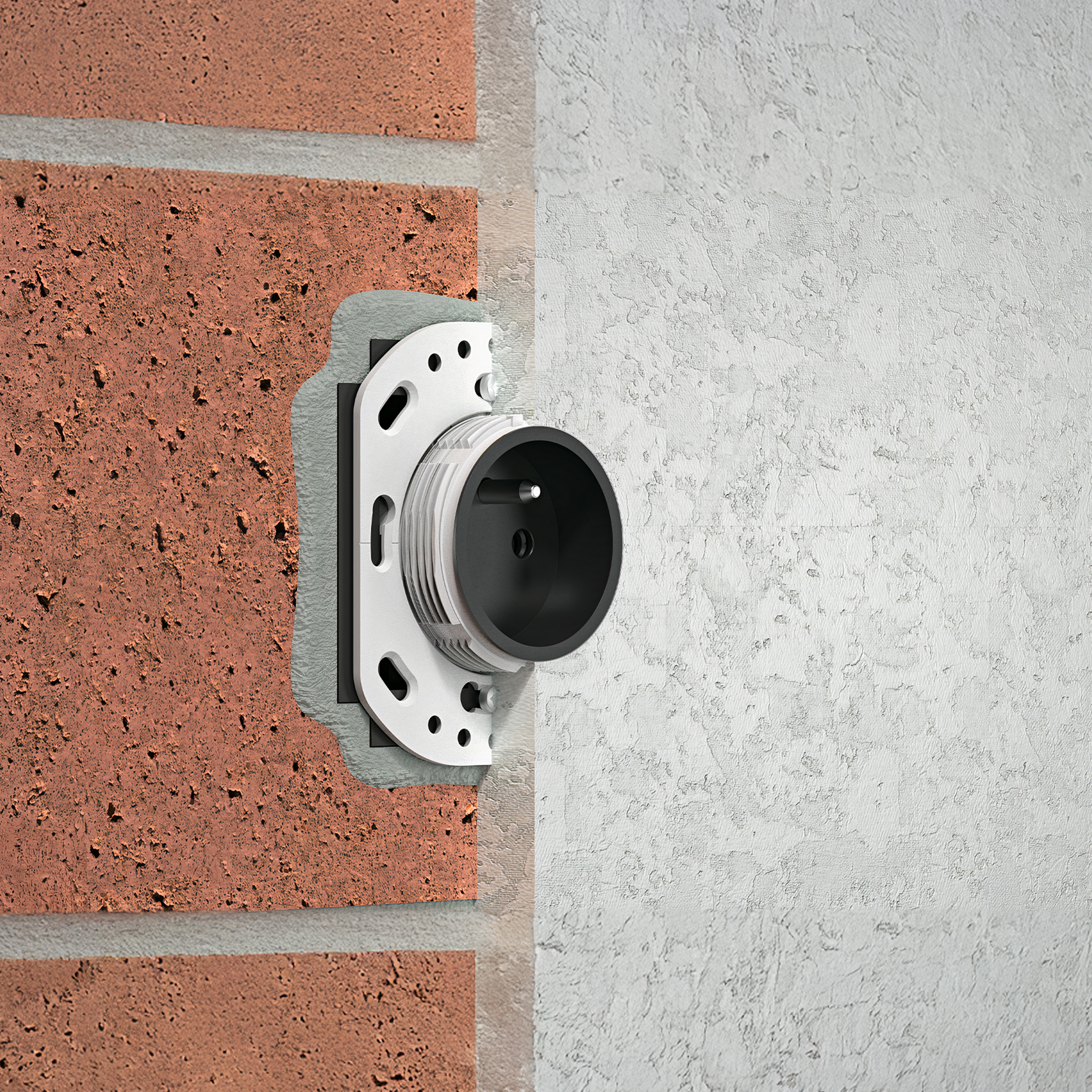 Rond Unifit | reguliuojamas priglaistomas rėmelis rozetei