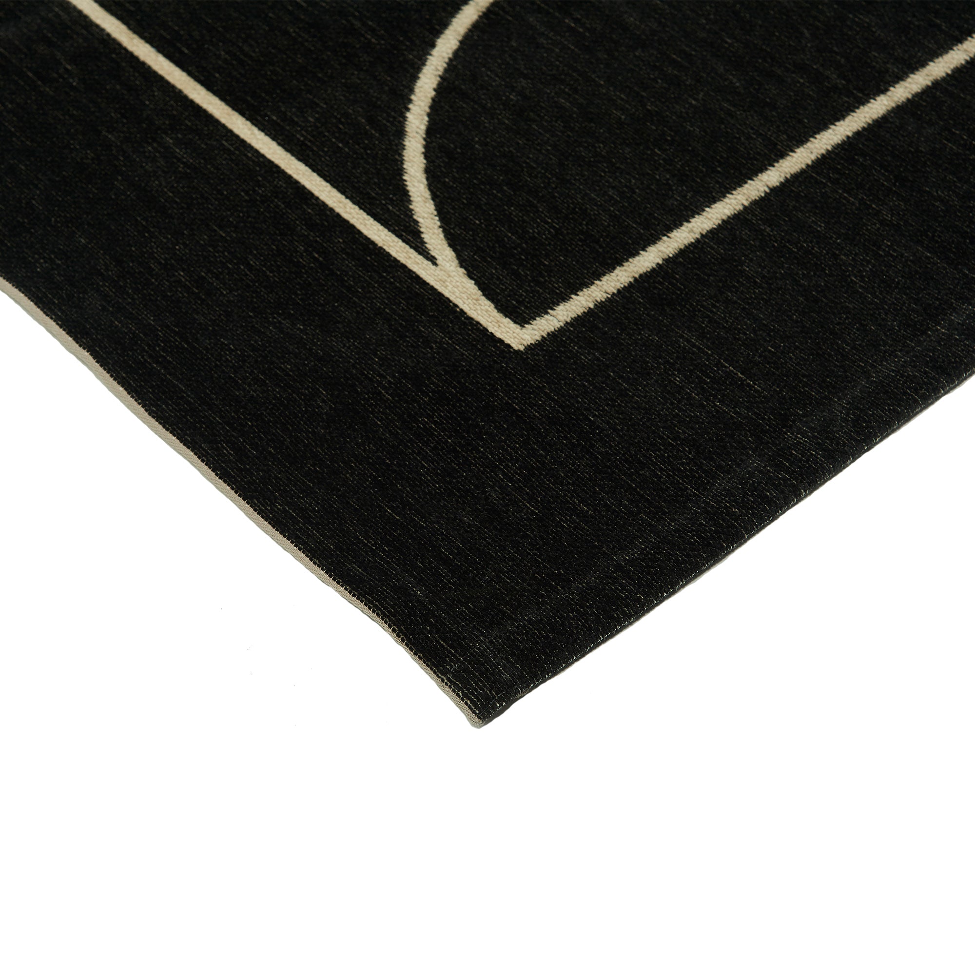 signet black kilimo kraštas juodas su auksinės spalvos linija