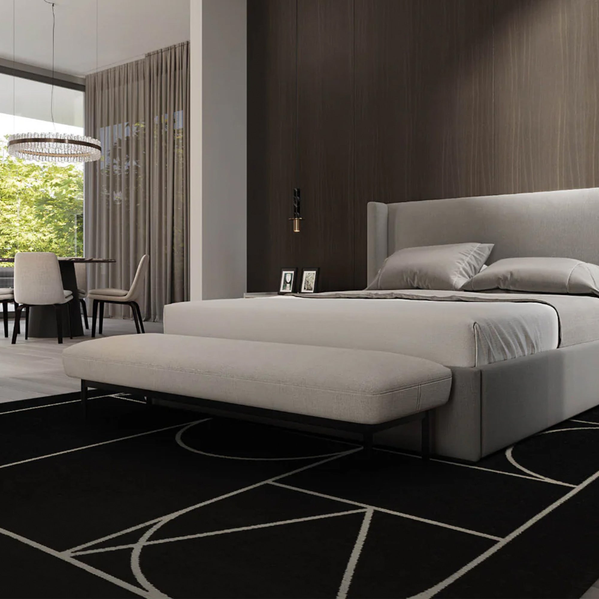 Signet black kilimas interjere