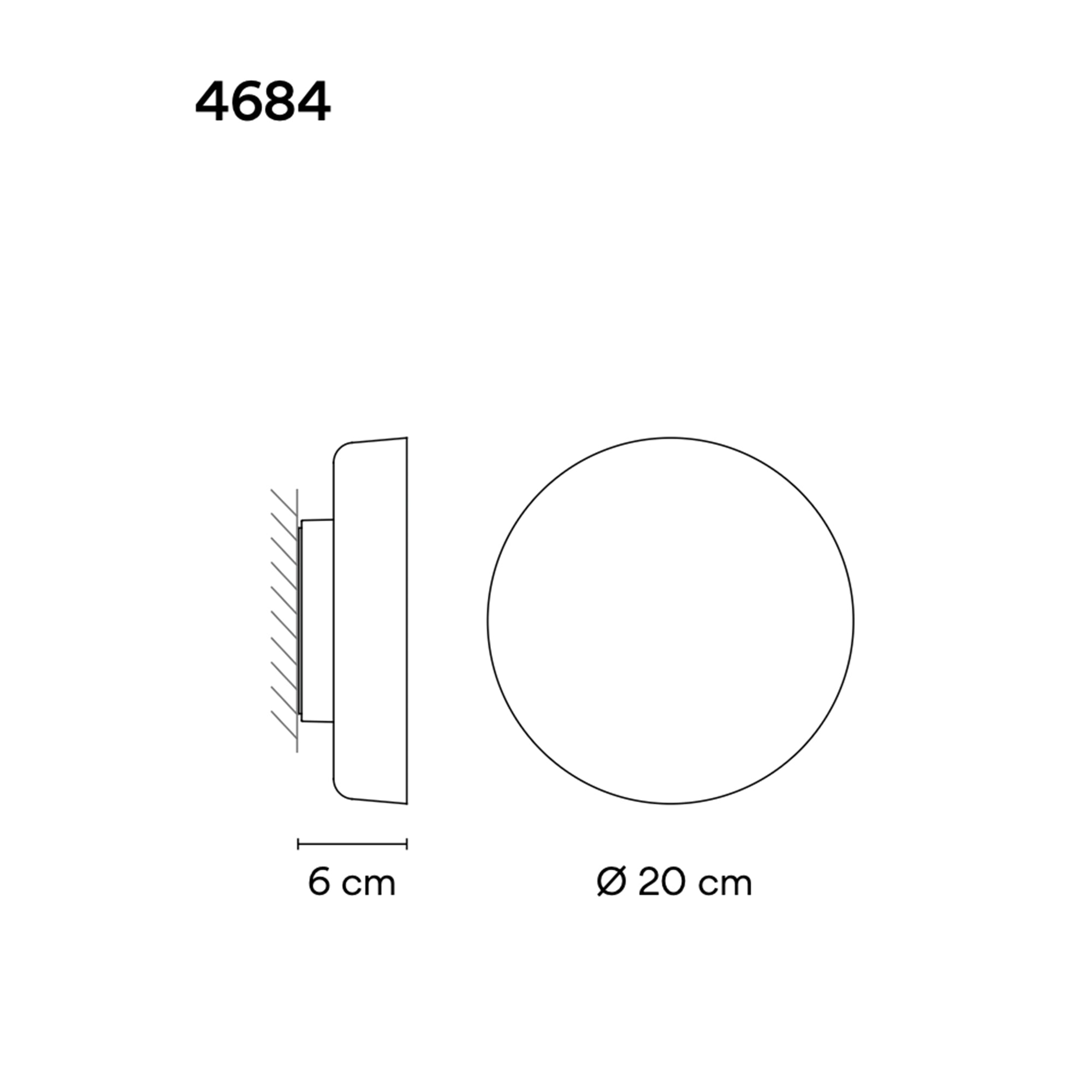 VIBIA DOTS OUTDOOR 4684 sieninis lauko šviestuvas