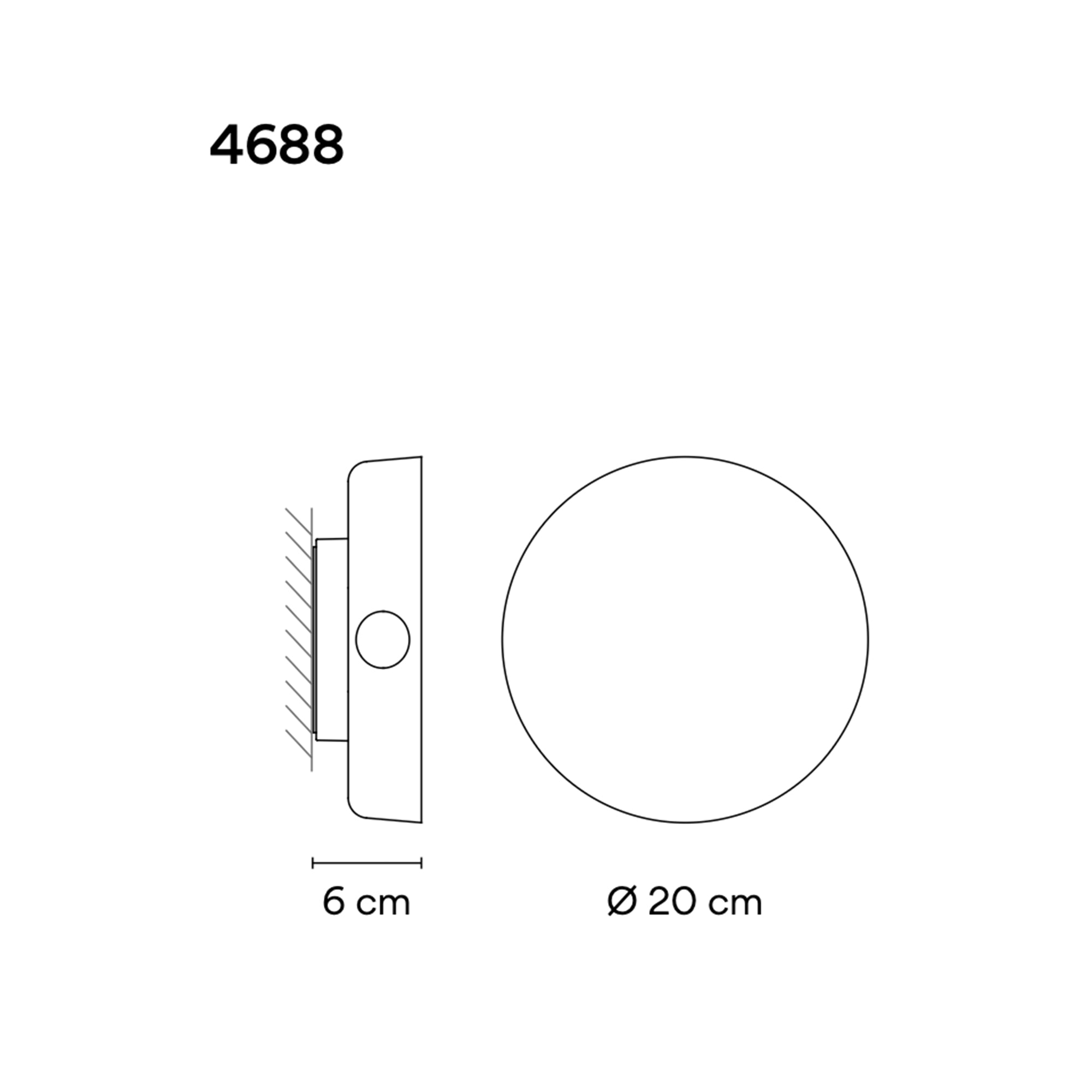 VIBIA DOTS OUTDOOR 4688 sieninis lauko šviestuvas