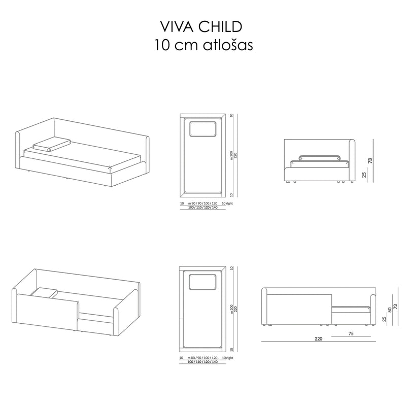 PALO NERO Chiaro Child vaiko lova