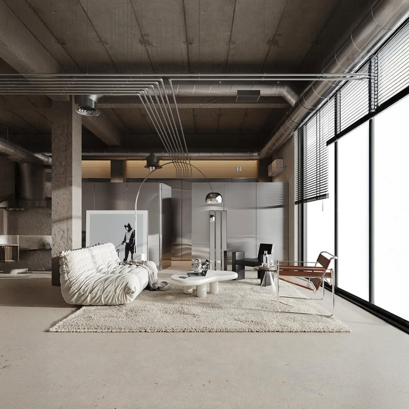 Arco LED F0303000 pastatomas šviestuvas su marmuro pagrindu