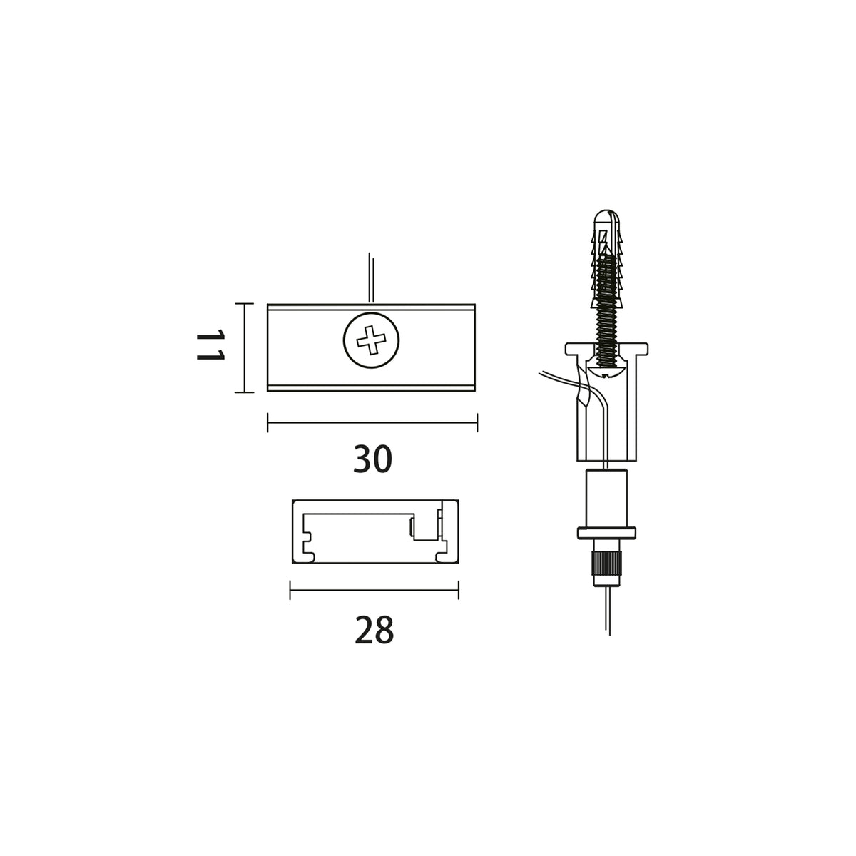 Aromas Del Campo 48V magnetinio bėgelio pakabinimo komplektas