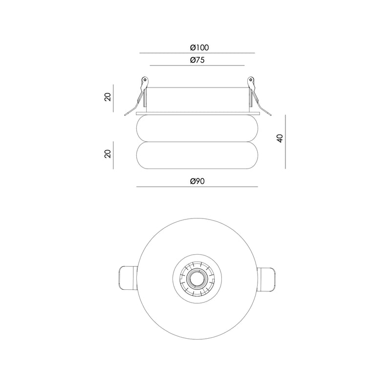 MART 2 įleidžiamas lubinis šviestuvas