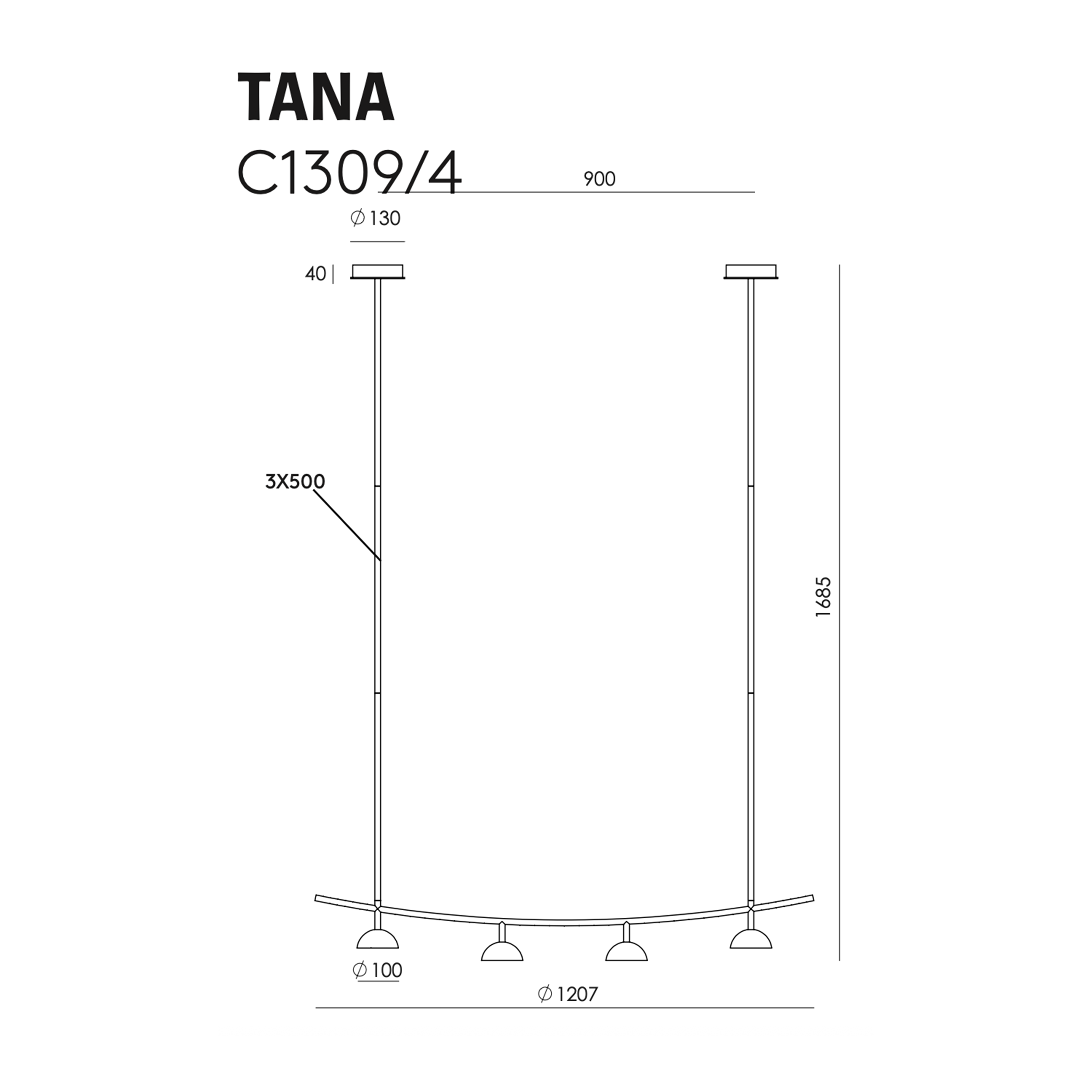 Tana C1309/4 aromas del campo pakabinamas sviestuvas