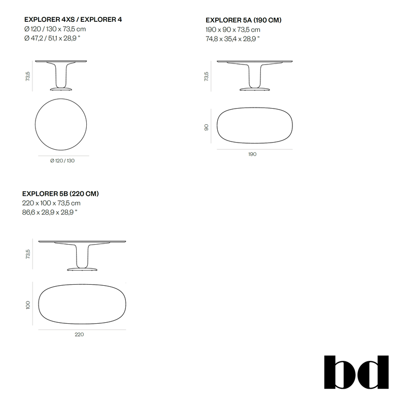 BD Barcelona Design Explorer dining table