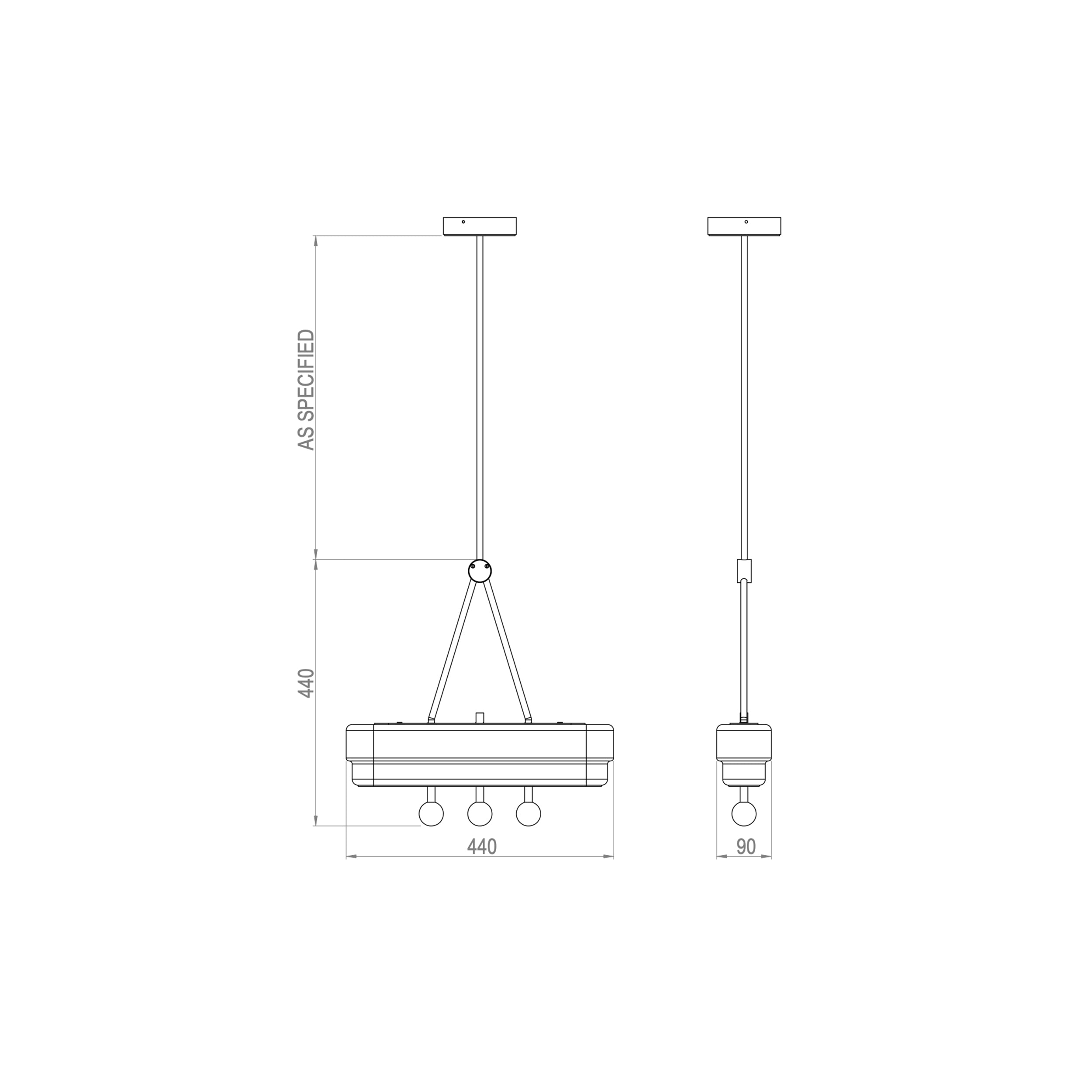 Bert Frank Spate pakabinamas šviestuvas