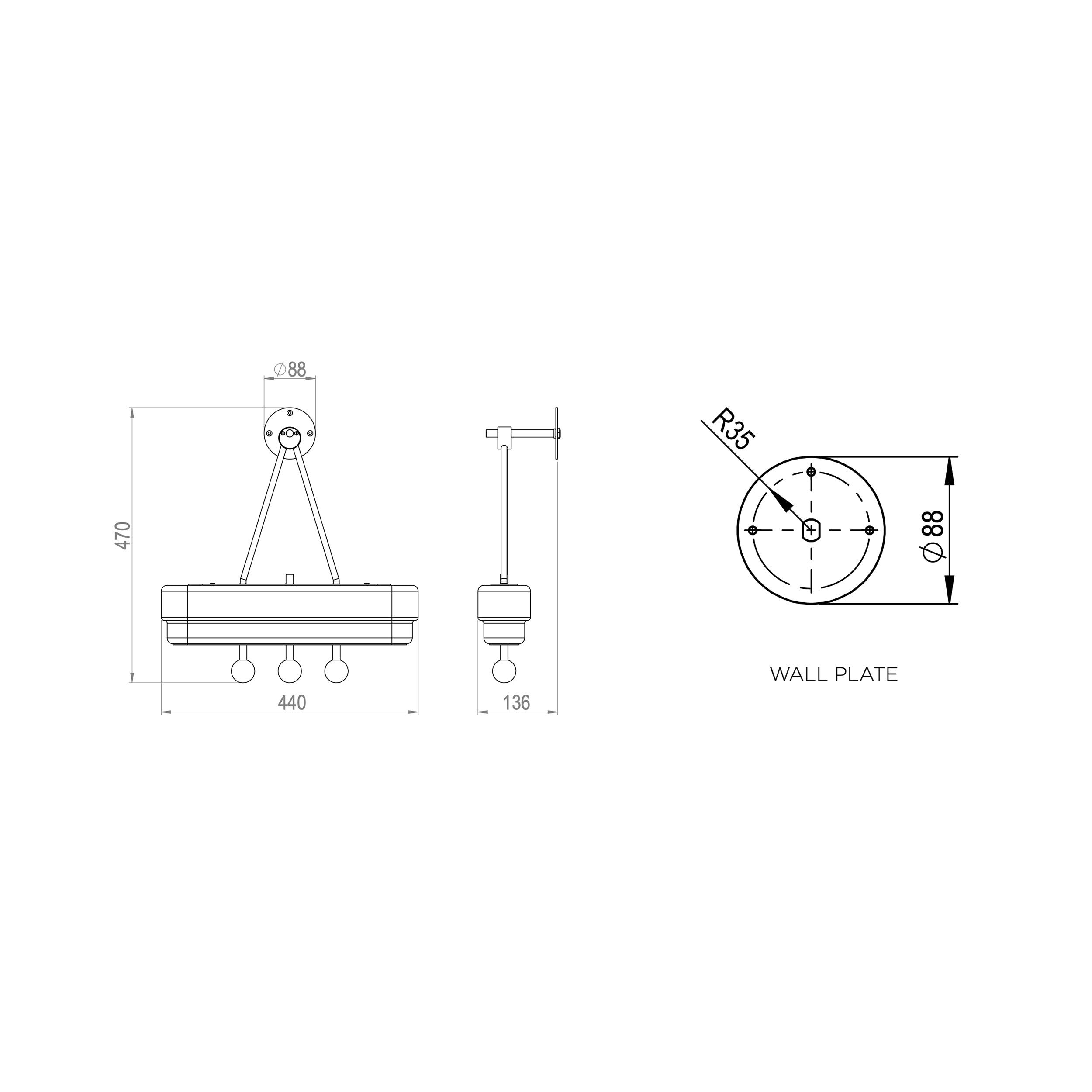 Bert Frank Spate sieninis šviestuvas