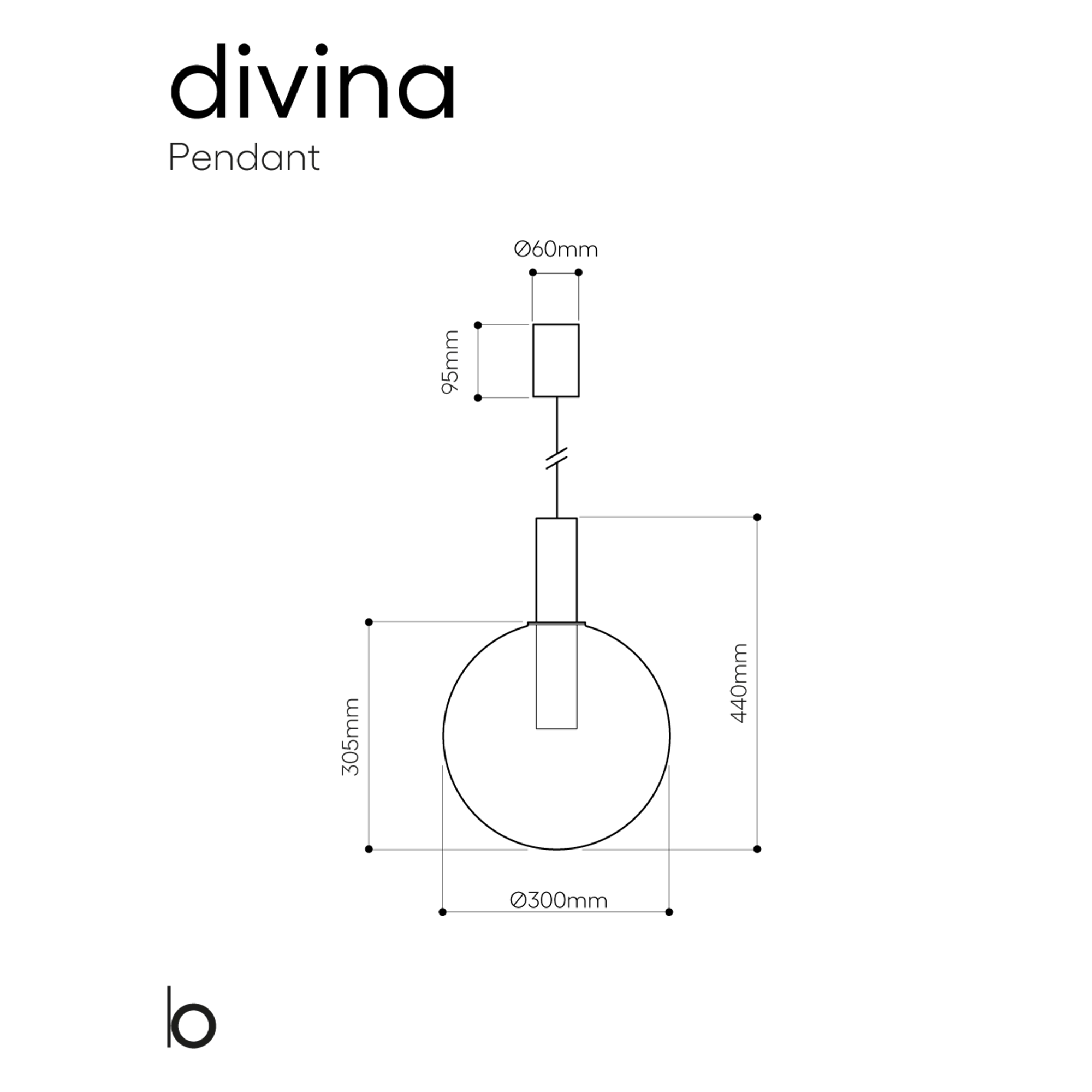Bomma Divina pakabinamas šviestuvas